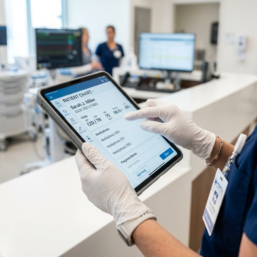 Healthcare Professional with Tablet